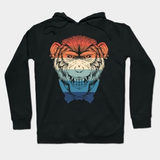 Retro Bowtie Chimp Hoodie